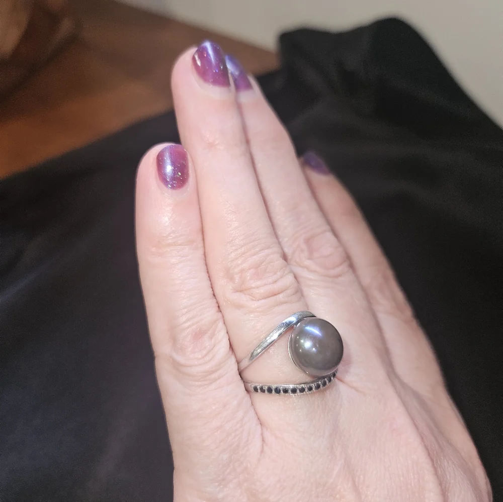 Freshwater Black Pearl Ring